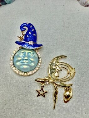 Celestial Brooches Mr Moon